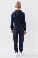 Спортивный костюм (кофта+штаны) для мальчика XHZ-0596 146 см Темно-синий с салатовым (2000990733177D)  Фото №4