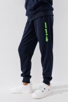 Спортивный костюм (кофта+штаны) для мальчика XHZ-0599 146 см Темно-синий с салатовым (2000990733054D)  Фото №1