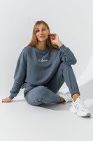 Спортивний костюм однотонний жіночий On me Onme-21-K XS Графітовий (2000990804839D)  Фото №4