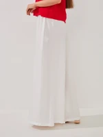 Купить Брюки палаццо однотонные женские GENUA 2647 XL Молочный Артикул: 2000999596940 Миниатюра фотографии № 3