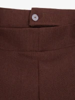 Купить Брюки палаццо однотонные женские GENUA G01140-0024 S Коричневый Артикул: 2000999490125 Миниатюра фотографии № 9