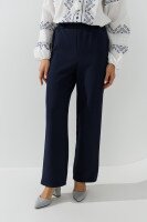 Купить Брюки прямые однотонные женские SL 93 40 Синий Артикул: 2000991004474 Миниатюра фотографии № 2