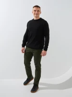 Купить Брюки зауженные однотонные мужские 3167 29 Хаки Артикул: 2000999466229 Миниатюра фотографии № 2