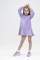 Сукня-худі для дівчинки Toontoy 23050 92 см Бузковий (2000989670681D)  Фото №1