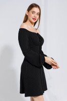 Платье однотонное женское 653 44 Черный (2000990350749D)  Фото №1