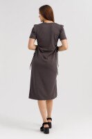 Платье однотонное женское 9932 S Графитовый (2000990508843D)  Фото №3