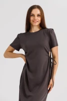 Сукня однотонна жіноча 9932 S Графітовий (2000990508843D)  Фото №0