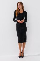 Сукня однотонна жіноча Femme 1014 S Чорний (2000989871101D)