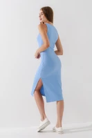 Купить Платье однотонное женское LAWA WBC02385 M Голубой Артикул: 2000990693907 Миниатюра фотографии № 4