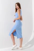 Купить Платье однотонное женское LAWA WBC02385 M Голубой Артикул: 2000990693907 Миниатюра фотографии № 3