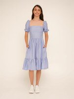 Купити Сукня однотонна жіноча LAWA WTC02382 XS Блакитний Артикул: 2000990648730 Фото мініатюра № 2