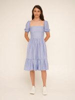 Купити Сукня однотонна жіноча LAWA WTC02382 XS Блакитний Артикул: 2000990648730 Фото мініатюра № 5