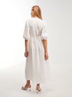 Купить Платье однотонное женское GENUA 2670 XS Молочный Артикул: 2000999496332 Миниатюра фотографии № 4