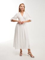 Купить Платье однотонное женское GENUA 2670 XS Молочный Артикул: 2000999496332 Миниатюра фотографии № 1