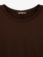 Купить Платье однотонное женское GENUA G01131-0023 M Коричневый Артикул: 2000999484773 Миниатюра фотографии № 2