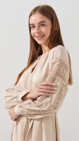 Платье вышиванка женское On me D2830 S Светло-бежевый  Фото №2