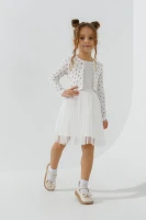 Платье с узором для девочки Pop Fashion 7582 98 см Молочный  Фото №1