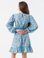 Сукня з візерунком жіноча LAWA WTC02305 S Блакитно-жовтий  Фото №3