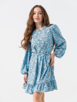 Сукня з візерунком жіноча LAWA WTC02305 S Блакитно-жовтий  Фото №0