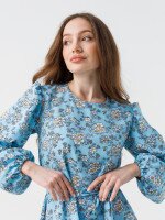Сукня з візерунком жіноча LAWA WTC02305 S Блакитно-жовтий  Фото №1