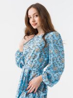 Сукня з візерунком жіноча LAWA WTC02305 S Блакитно-жовтий  Фото №2