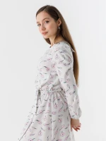 Платье с узором женское LAWA WTC02306 L Молочно-розовый  Фото №1