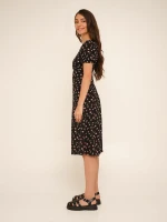Купить Платье с узором женское LAWA WTC02319 S Черный Артикул: 2000990655424 Миниатюра фотографии № 4