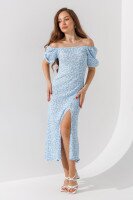 Платье с узором женское Poncik 23058 XS Голубой (2000990620460S)  Фото №3