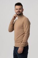 Светр однотонний чоловічий Stendo 2211 2XL Бежевий (2000989984559D)  Фото №1
