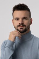 Свитер однотонный мужской Stendo 2211 2XL Серый (2000989984511D)  Фото №2
