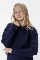 Светр однотонний для дівчинки Lizi 3257 140 см Темно-синій (2000990096807D)  Фото №0