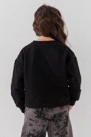 Свитшот однотонный унисекс First Kids 0069 116 см Черный  Фото №7
