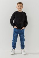 Свитшот однотонный унисекс First Kids 0069 116 см Черный  Фото №0