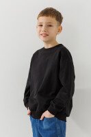 Свитшот однотонный унисекс First Kids 0069 116 см Черный  Фото №1
