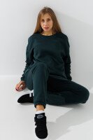 Свитшот однотонный женский LAWA WBC02433 XL Темно-зеленый  Фото №0