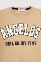 Свитшот с принтом для девочки ANGELOS LX-298 128 см Бежевый (2000990214645W)  Фото №2