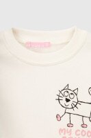 Світшот з принтом для дівчинки First Kids 866 86 см Молочний (2000990132109W)  Фото №1
