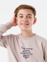 Свитшот с принтом для мальчика Deniz 3008 158 см Бежевый (200099047515152D)  Фото №1