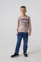 Свитшот с принтом для мальчика Deniz 05022 98 см Бежевый (2000990438089D)  Фото №0