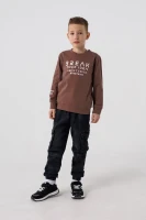 Свитшот с принтом для мальчика Deniz 05023 104 см Коричневый (2000990438249D)  Фото №0
