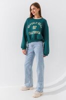 Свитшот с принтом женский Crep 83479 S Зеленый  Фото №3