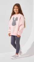 Світшот з принтом для дівчинки First Kids M-201 116 см Рожевий