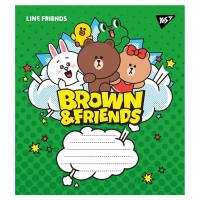Тетрадь ученическая «Line friends» YES 766308 12 л. (4823092274687)(SC)