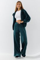 Толстовка однотонна жіноча LAWA K-WBC02303 XS Темно-зелений  Фото №1