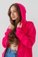 Толстовка однотонна жіноча Street 0923 XL Малиновий (2000990090898W)  Фото №3