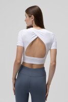 Топ фітнес однотонний жіночий Tommy life 97265 L Білий (2000989973225A)  Фото №1