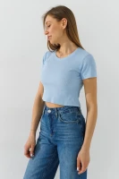 Топ однотонний жіночий  80677 L/XL Блакитний  Фото №3