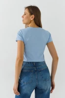 Топ однотонний жіночий  80677 L/XL Блакитний  Фото №4