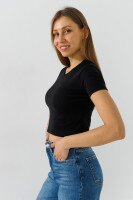 Топ однотонний жіночий  80677 L/XL Чорний  Фото №3