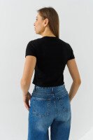 Топ однотонний жіночий  80677 L/XL Чорний  Фото №4